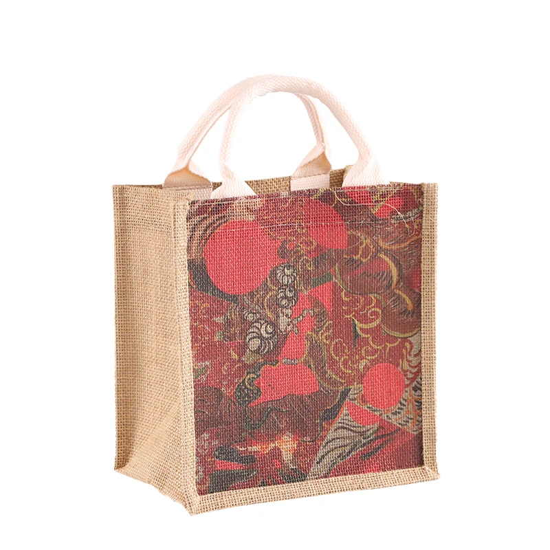 Hot sale gift drawstring pouch jute hessian bag coffee bean packaging gunny burlap bag