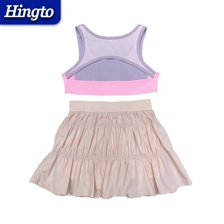 New Design Gymnastic Teen Kids Teenage School Tank Top Soft Cotton Young Children Sports Bras For Toddler Girls