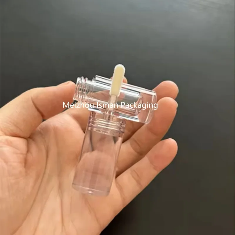 2ml 4ml 5ml 6ml cylinder all clear crystal lip gloss package empty full transparent lipgloss containers wand tube with brush