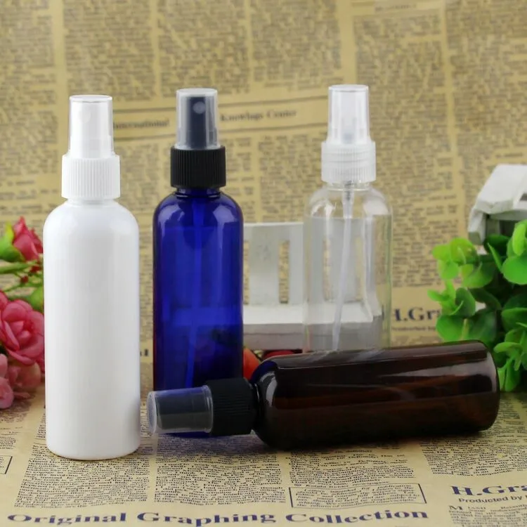wholesale cosmetics free sample sprayer cap 30ml 50ml 60ml 100ml 120ml 150ml PET clear plastic spray Bottles