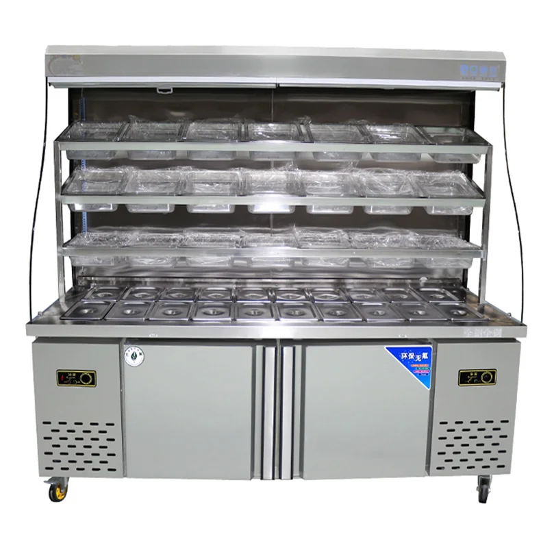 MaLaTang showcase chiller upright display freezer vegetable display cooler buffet display refrigerator
