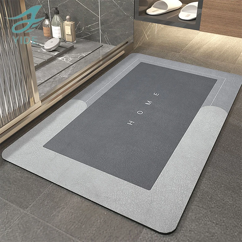 YIDE Modern Solid Color Quick-Drying Non-slip Diatom mud mat for bath mat or door mat