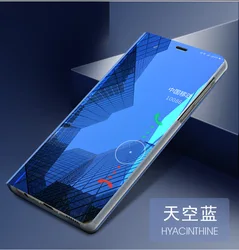 Smart Pu Leather Mirror Flip Phone Case For Xiaomi Redmi Note 5 Pro Cover