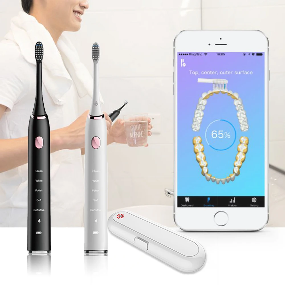 
Smart metal uv sonic led kids electric toothbrush slim electric toothbrush prices 