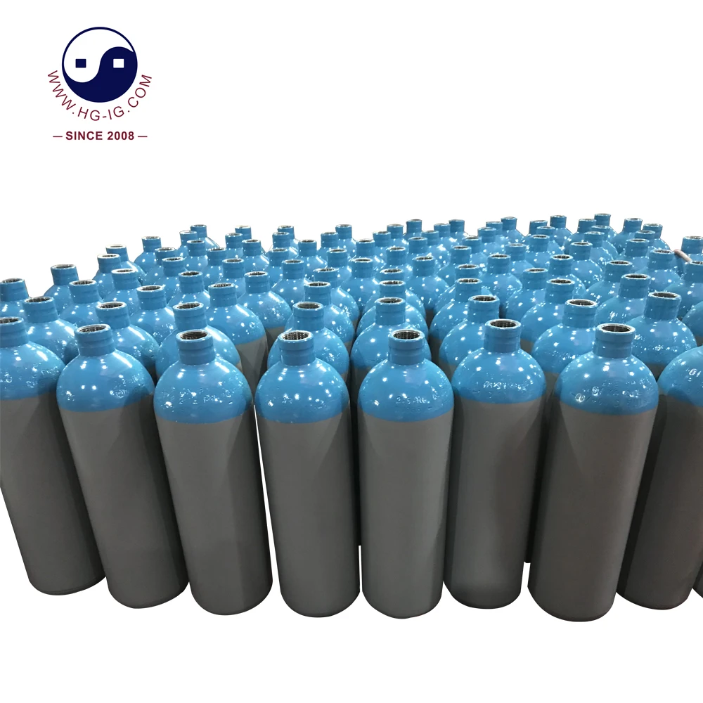HG-IG GB/ISO Standard  Small High Pressure 2L 3.4L 3.6L 5L Seamless Steel Industry Oxygen Gas Cylinder Price