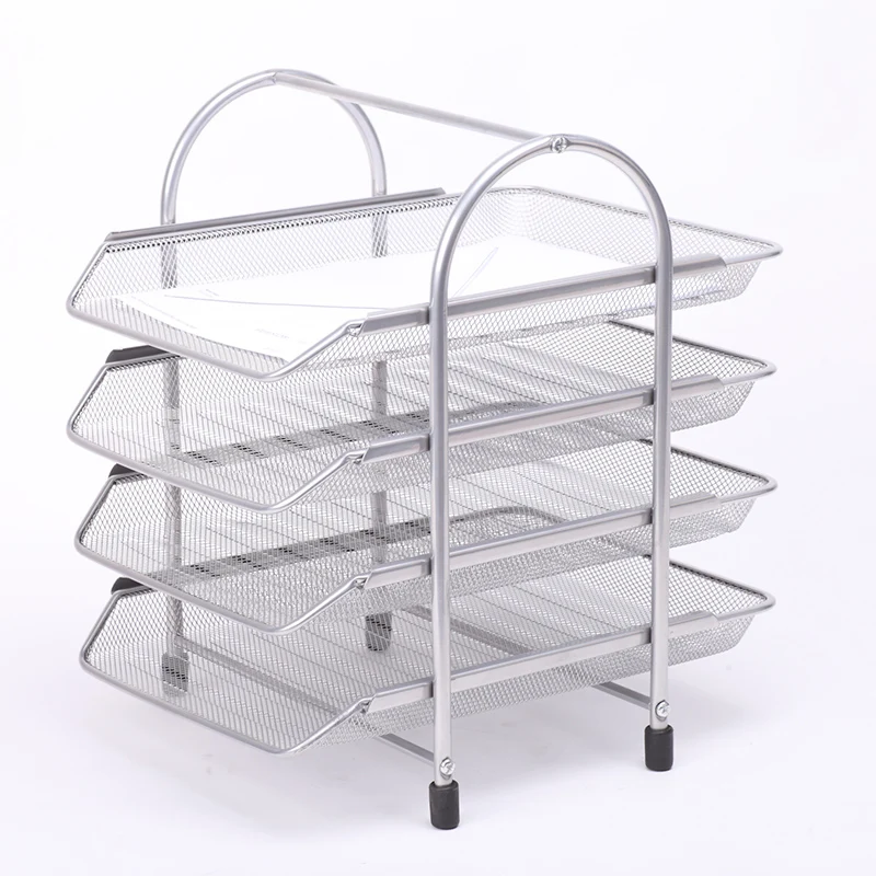 
Mesh stackable file tray organizer tabletop 