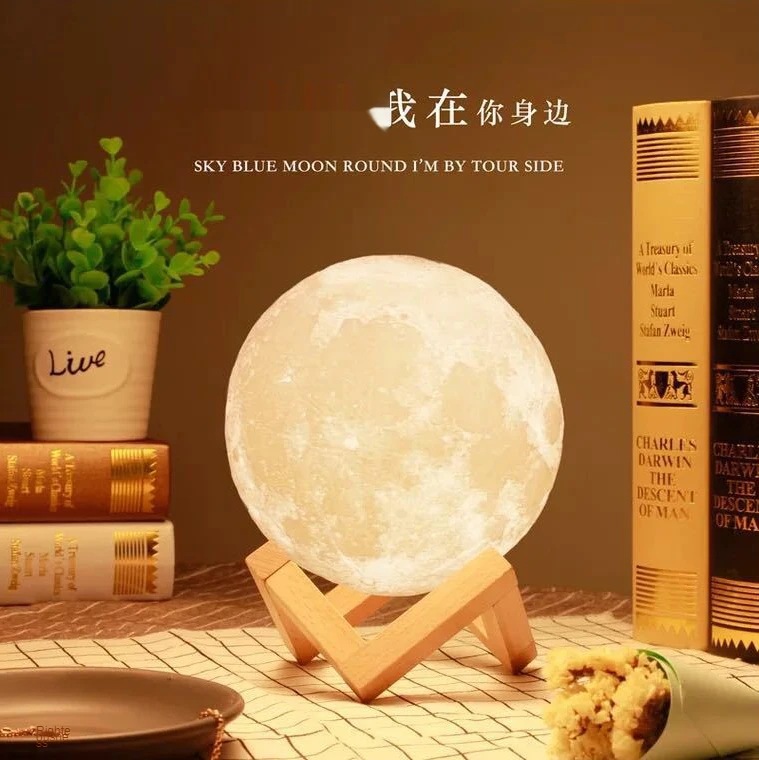 
2021 NEW Moon light Ultrasonic Air Humidifier Aroma Essential Oil Diffuser With Led Night Lamp 