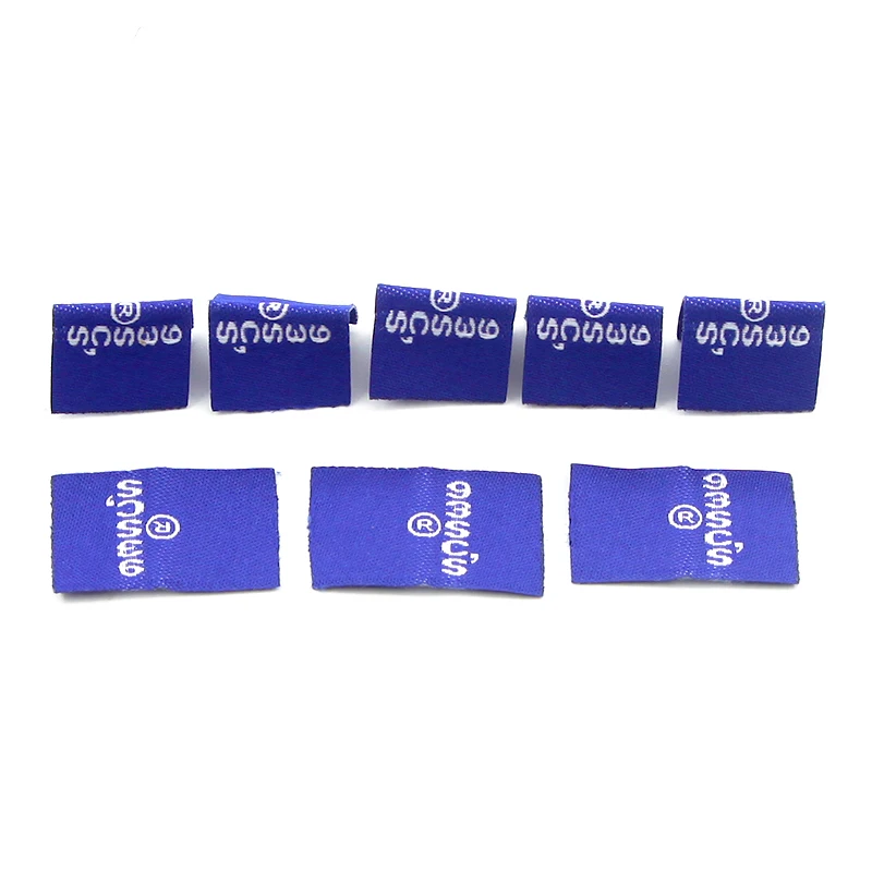 Этикетки для одежды высокой плотности пустые внутри с золотой нитью тканые этикетки на заказ хлопковые большие джинсов задних карманов