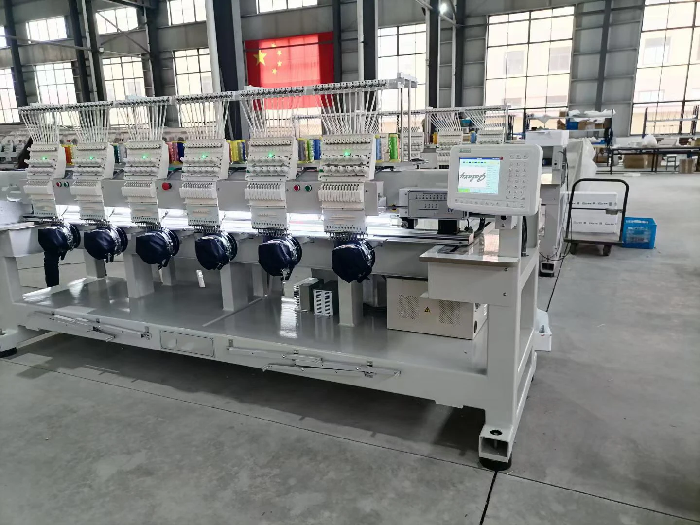 
6 Head Embroidery Machine 6Head 12 Colors Double Sequin Computerized Embroidery Machine Maximum Speed 1200 RPM sewing machines 