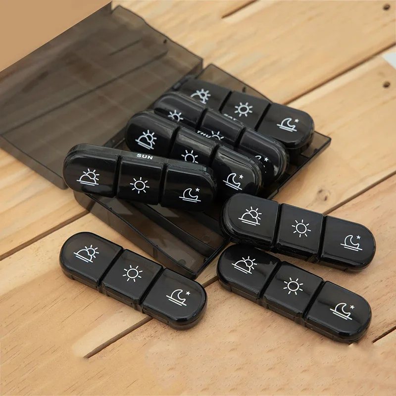 best sale 7-day medicine box pill case travel daily pill box competitive price promotional pill box with smart design