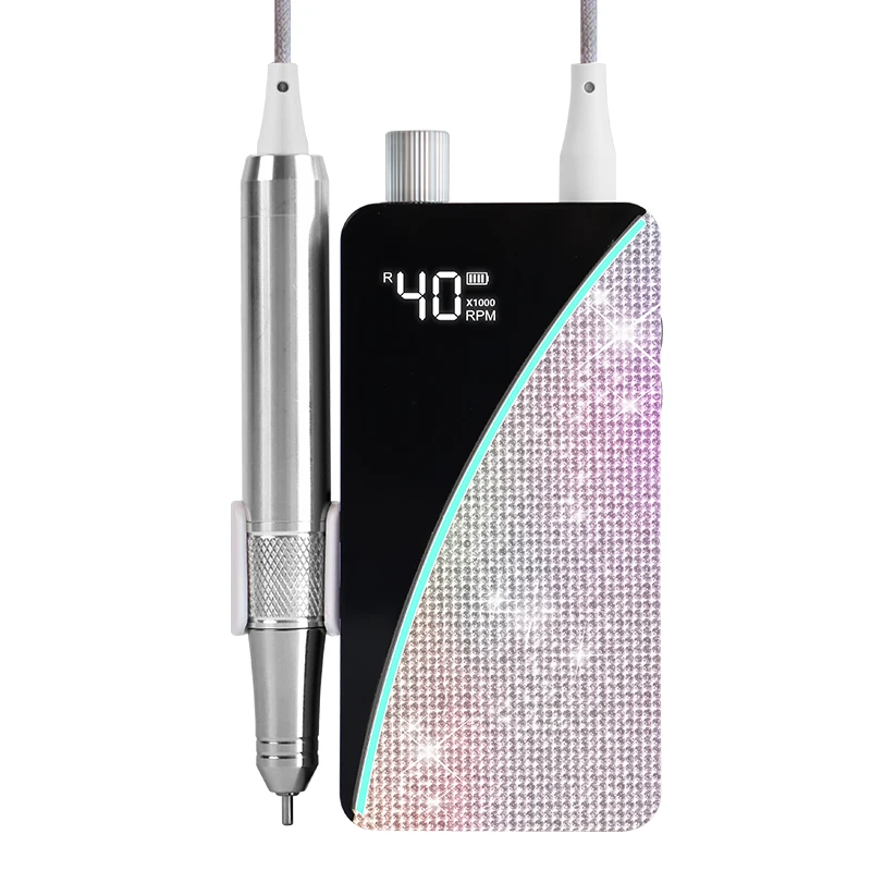 40000rpm Electric Nail Fil Professional Rechargeable Nail Drill Machine Diamond e Cordless Portable Brushless Nail Drill Acrylic