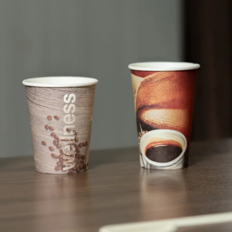 Wholesale 8oz 12oz 16oz 20oz 24oz Disposal Single Wall Coffee Paper Cup With PE And PLA Coated.