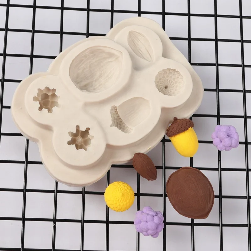 Hazelnut pine nut silicone mold silicone chocolate molds silicone cake mold