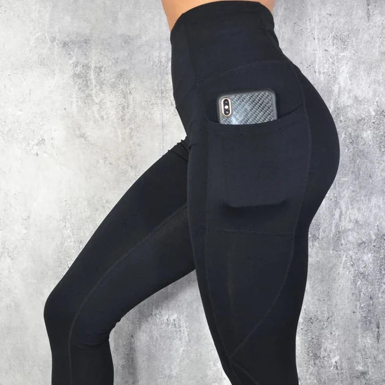 
Cut Out Sports Running Leggings With Pockets Heart Butt Yoga Pants Stretching Gym Tights In stock 