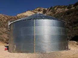 Factory Price Corrugated Steel Water Tank 5000 Liter Gallon  Galvanized Steel Rainwater Harvesting Tanks Cylindrical Round Tank