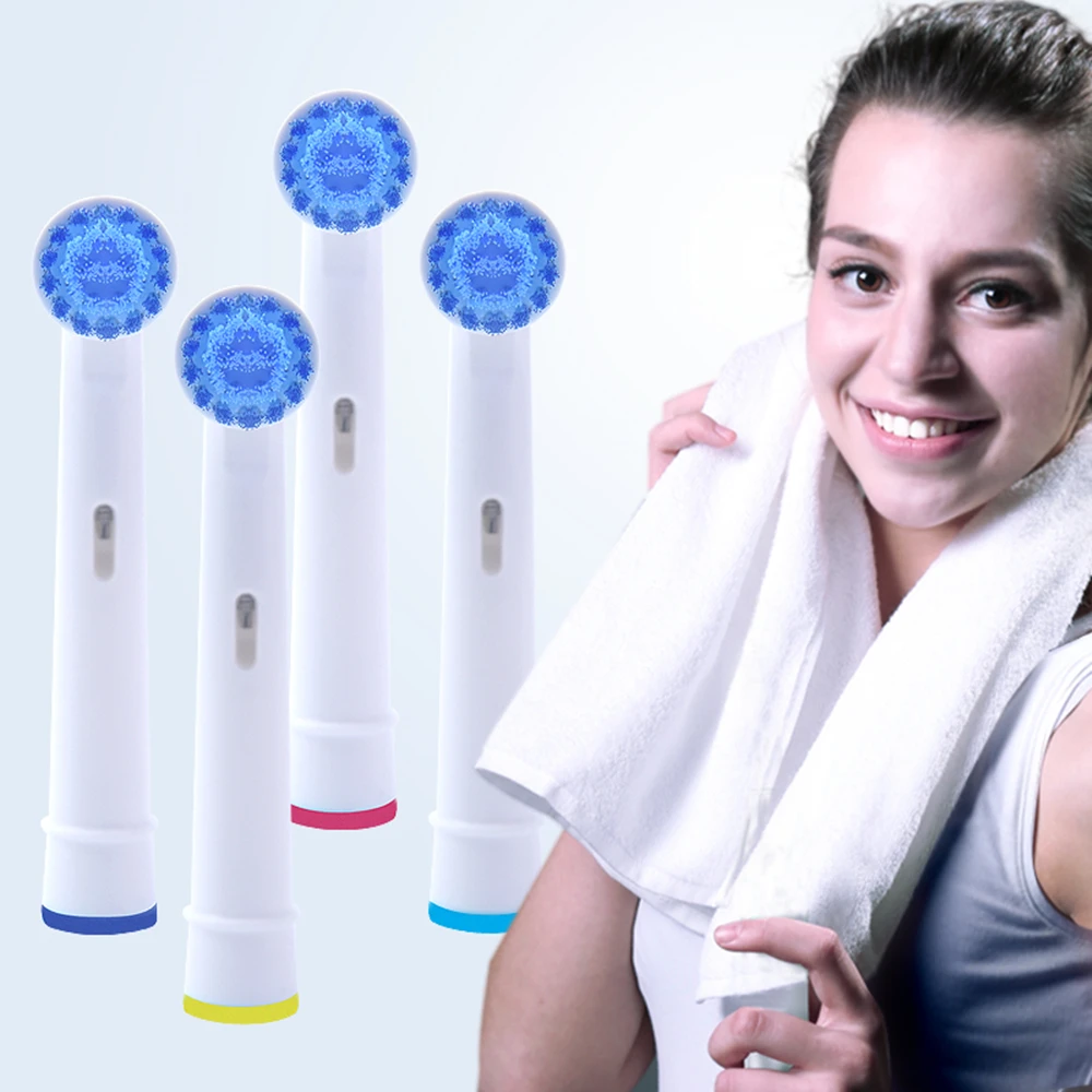4 *Universal Electric Replacement Toothbrush Heads For B Oral Electric Tooth Brush Hygiene Care Clean EB-17S electric toothbrush
