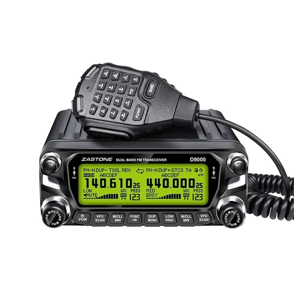 Zastone D9000 50W Dual Band Full Duplex Transponder & Cross Band Repeater FM HF Vehicle Transceiver Ham Car Mobile Radio Station