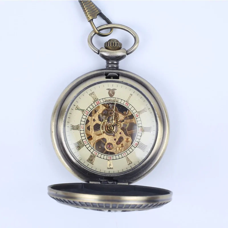 European and American style fully automatic semi -automatic mechanical pocket watch brand classic pocket watch Roman digital