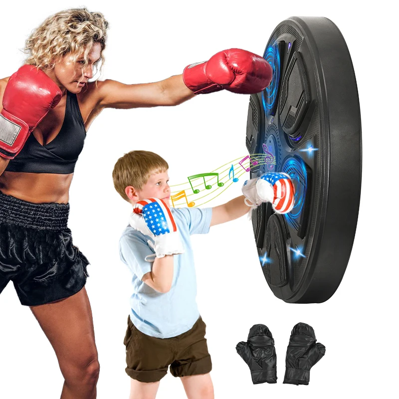 APP Smart Music Boxing custom punching bag Box Training Wall Mount Boxing Arcade Machine With Home Focus Game Pads