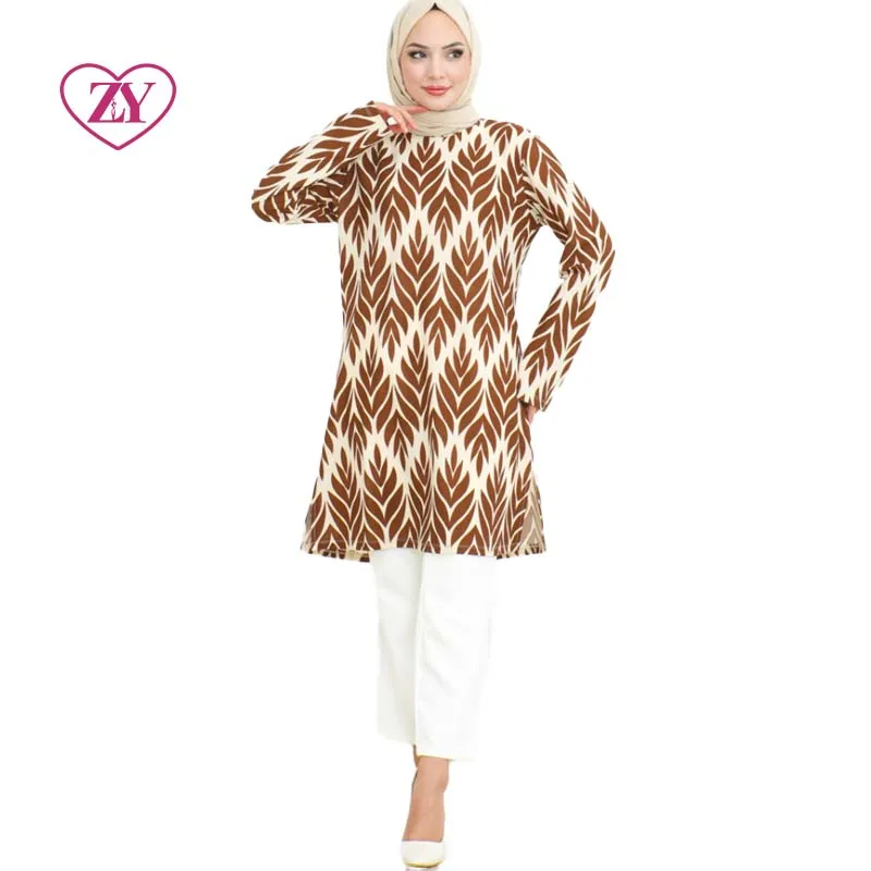 Modest Muslim Women Tunic tops  Dubai Turkey Modest Winter Abaya Tunics Oversize Match Dress Modest islamic Dress of Tunic tops