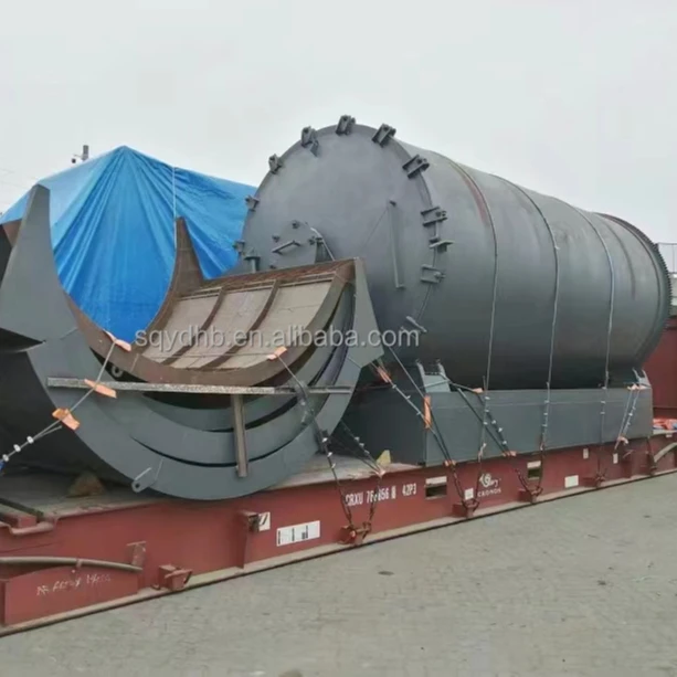 Large capacity continuous waste tyre plastic pyrolysis plant to Diesel Carbon Black And Steel