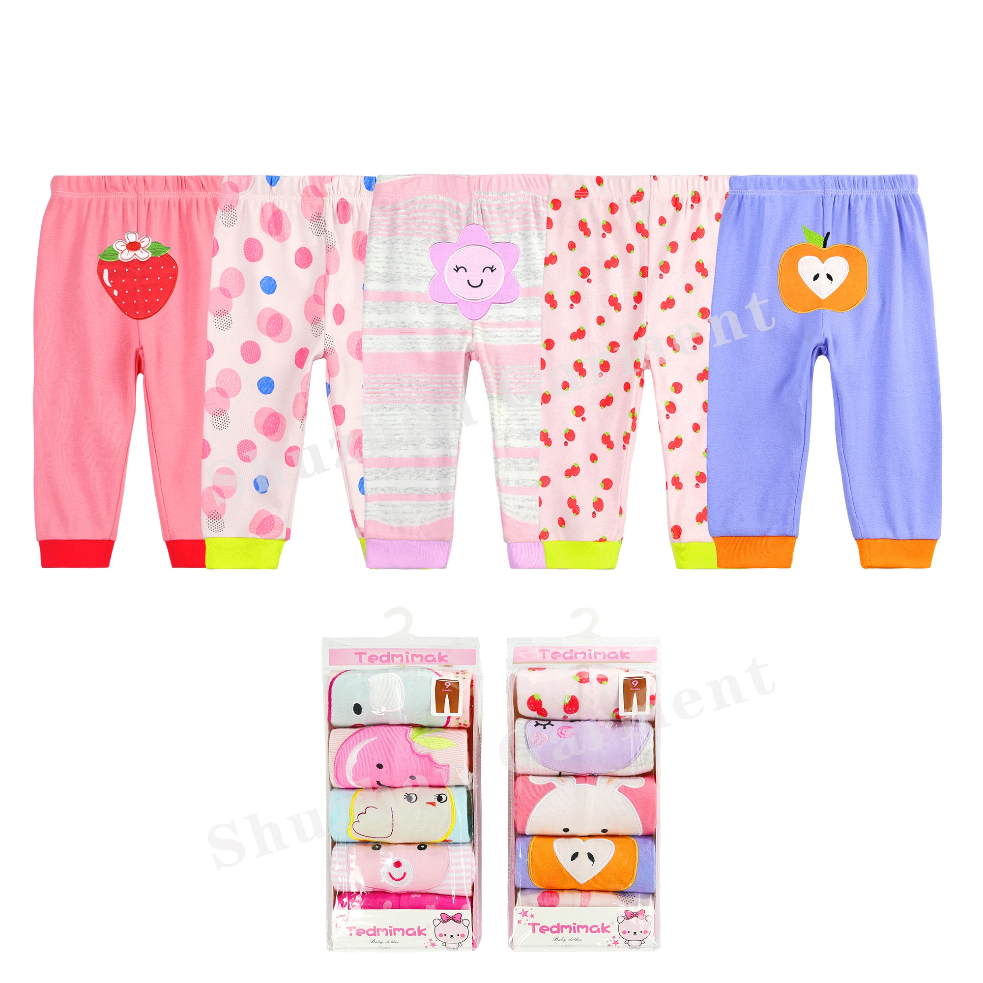 
baby trousers animal design cotton embroidered baby short for newborn 