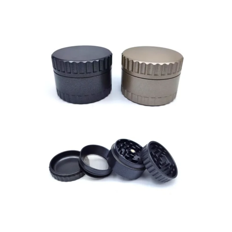 Non-stick Aluminium Alloy Tobacco Grinder Classic Design 60-4 Layer Crusher Hot Sales Mixed Colors Smoking Grinder