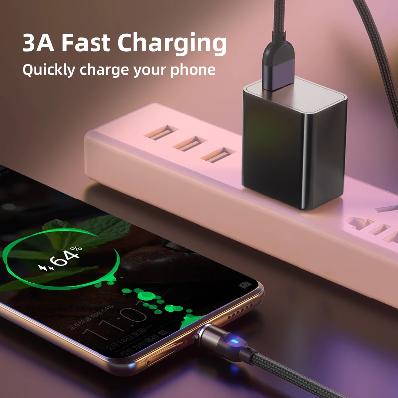 Melonboy 2021 Amazon Hot Selling Cellphone Accessories 1M 2M Magnetic USB Data Cable 3A Quick Charging USB C Cable Micro Charger