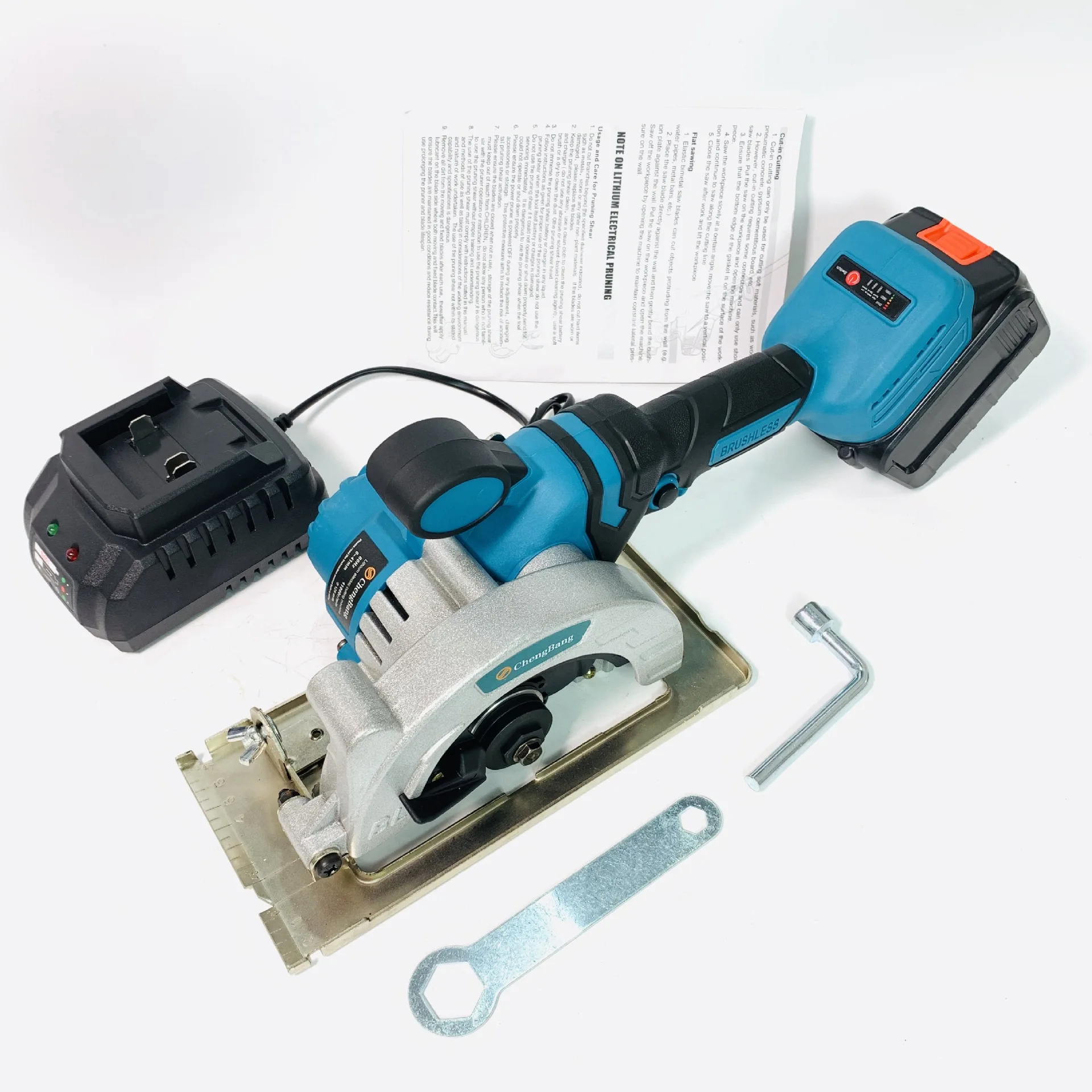 5 inch Brushless Lithium Electric Circular Saw Rechargeable Cordless One Hand Saws 125mm Portable Wood Cutting Machine Tools C03