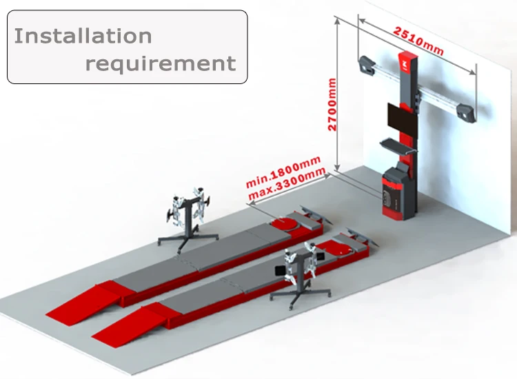 TOP Lawrence K5800 wheel alignment manual lifting wheel alignment garage equipment