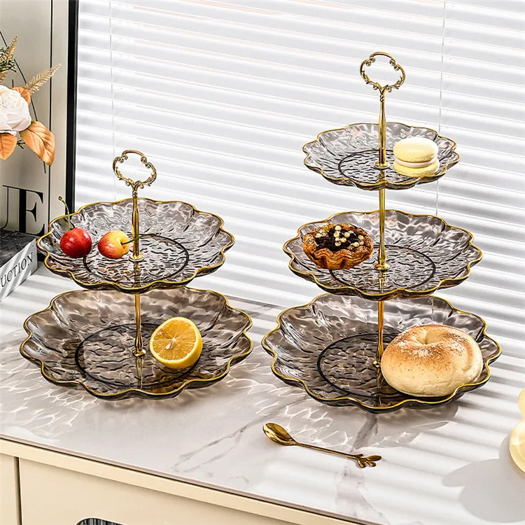 Nordic Modern 3 Tiers Cake Stand Dessert Food Display Rack Fruit Plate For Home Living Room Wedding Party Table Serving Decor