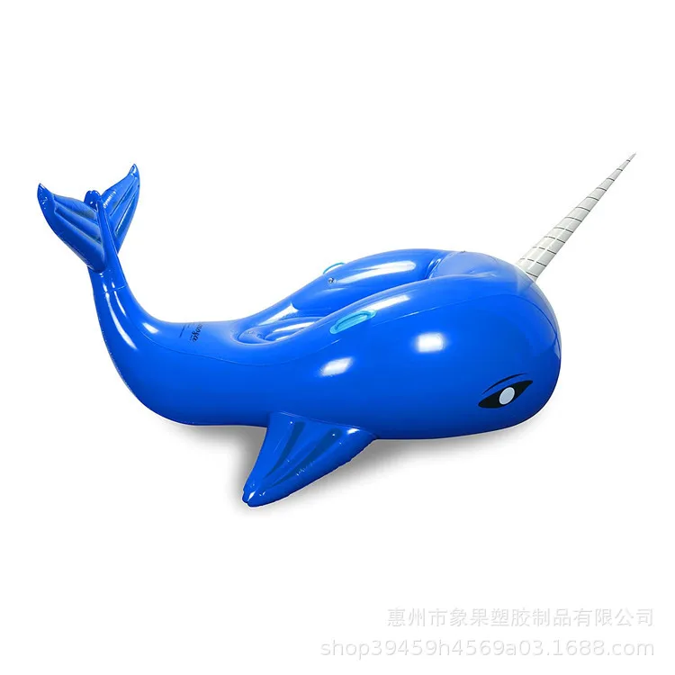 Hot selling PVC inflatable whale rider for floating