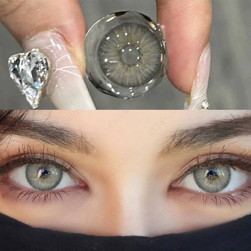 EYESHARE 1 Pair Colored Contact Lenses Natural Look Gray Eye Lenses Brown Contact Blue Lenses Fast Delivery Green Eye