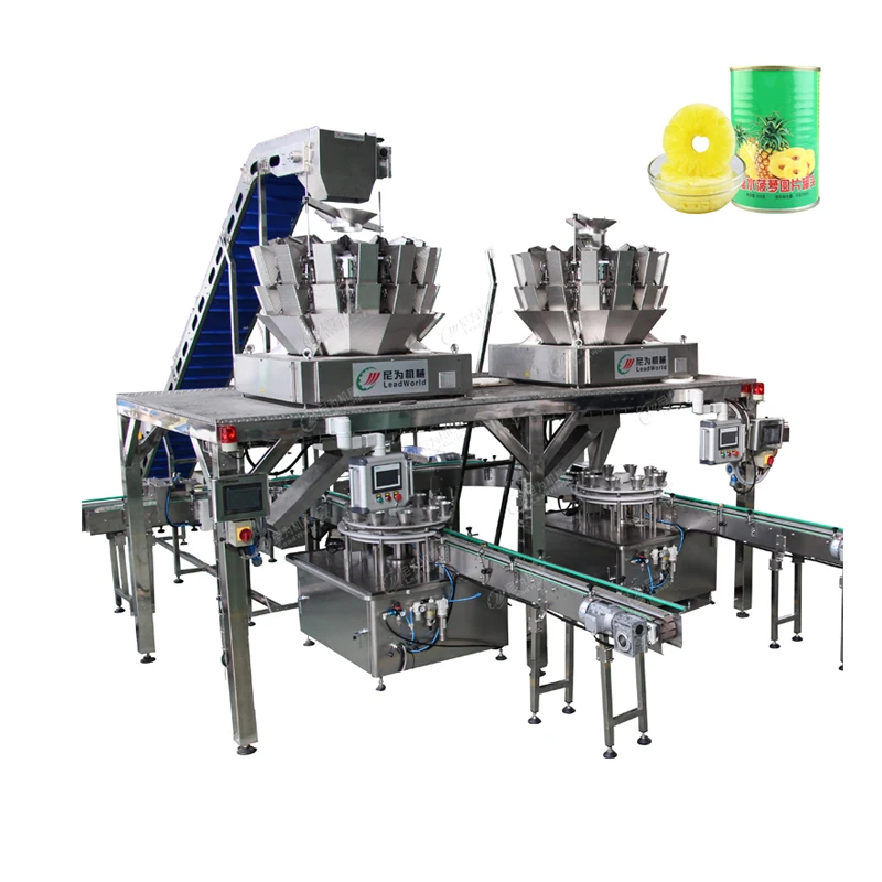 Automatic litchi pineapple apple fruit canned production line canned  processing line