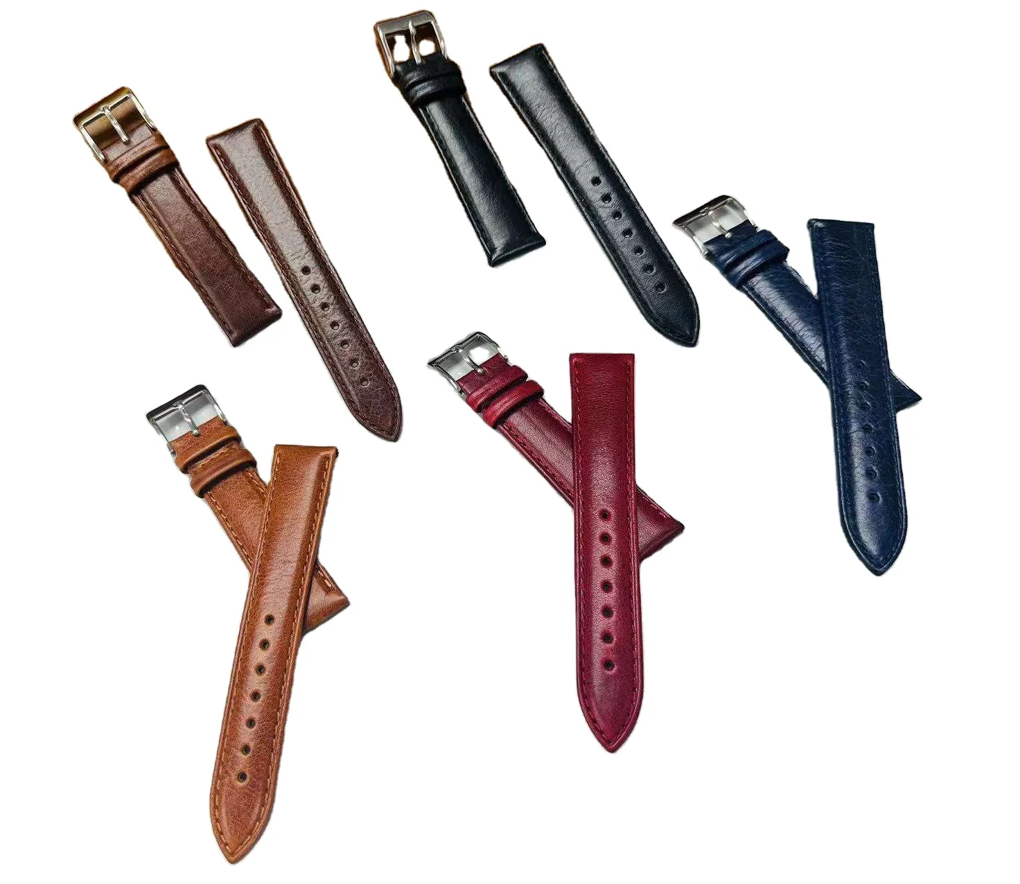 New Oil wax Classic cowhide strap 18mm 20mm Multi-color Fashion retro Quick Change watch strap for luxury watches