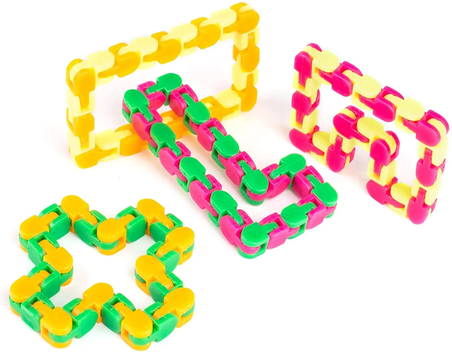 
Wacky Tracks Snap and Click Fidget Toys for Sensory Kids - Snake Puzzles, Assorted Colors sensory toys(Pack of 4) 