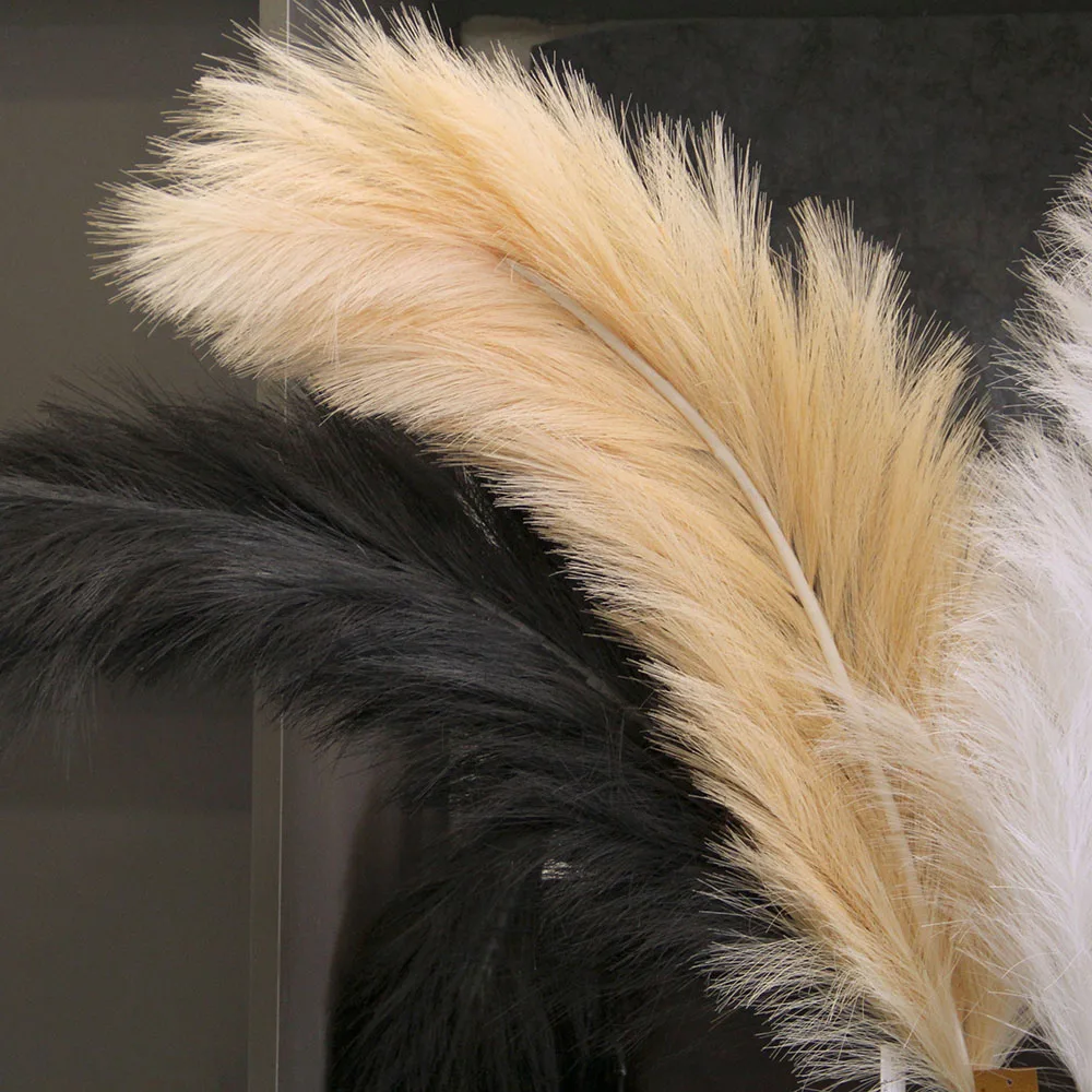 Artificial White Cream Black Ostrich Pampas Grass Feathers For Wedding Party Home Decoration  Large Plumes Ostrich Feather