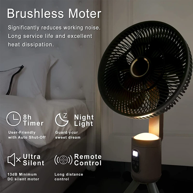 Outdoor Cordless Fan camping fan Rechargeable Fan Portable for outdoor