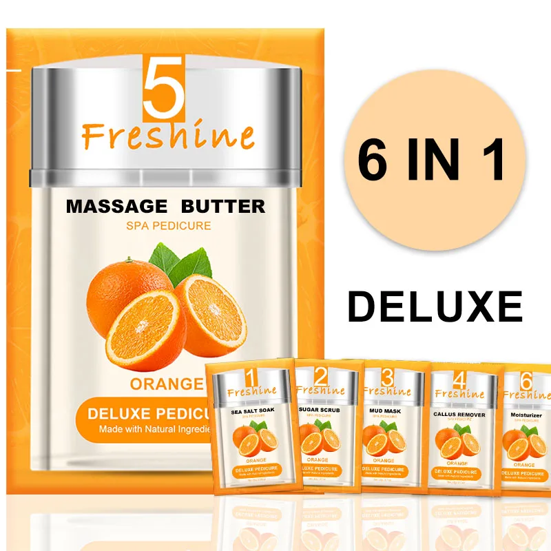 Deluxe Pedicure Box Disposable Korea Oem Pedicure Spa 4 In 1 Kits Bag Pedicure Foot Spa Kit Dead Sea Salt Scrub Private Label