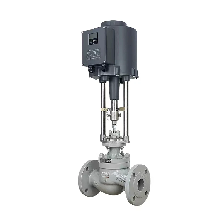 4Inch Casting Steel Ac220v 380v Steam Electric Regulation Control With Display Oil Equal Percentage Modulating Valve