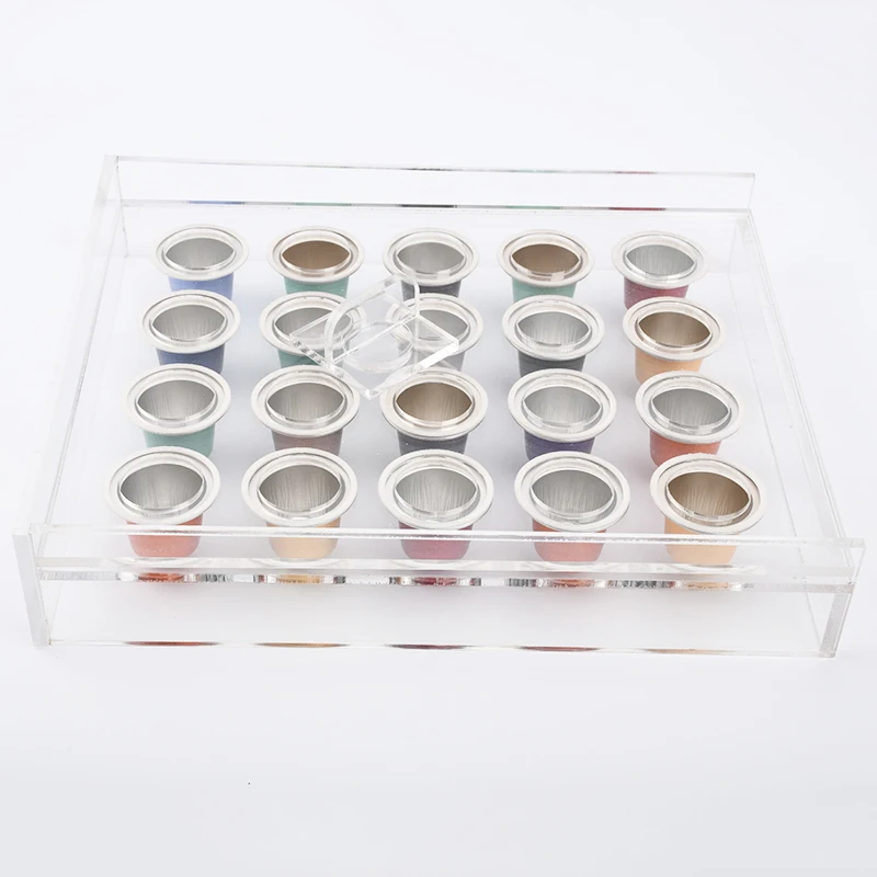 Капсула для кофе с 20 отверстиями ручная прозрачная акриловая подставка порошка наполнитель одноразовых капсул Nespresso