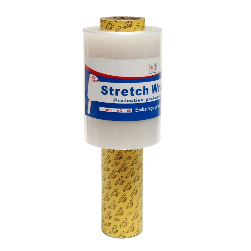 Lldpe Hand Use Stretch Film Colorful Clear Wrapping Film Small Size Stretch Roll Protecting Film Manufacture