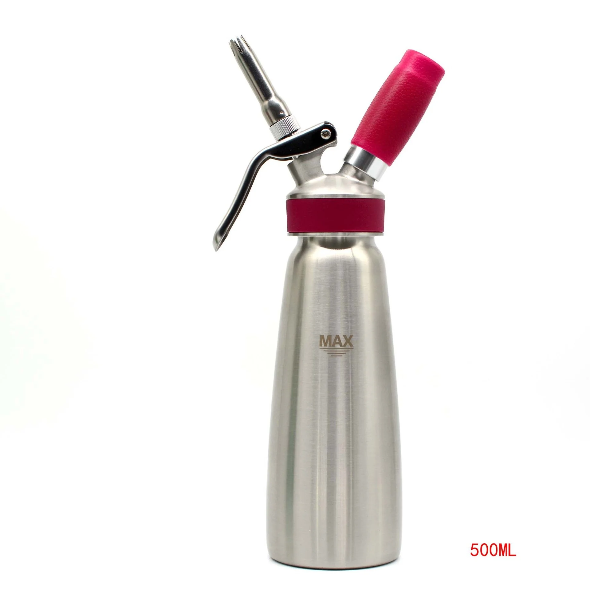 Amazon Hot Sale 500ML Stainless Steel Cream Whipper Dispenser with Retail Box Black Silver Red White