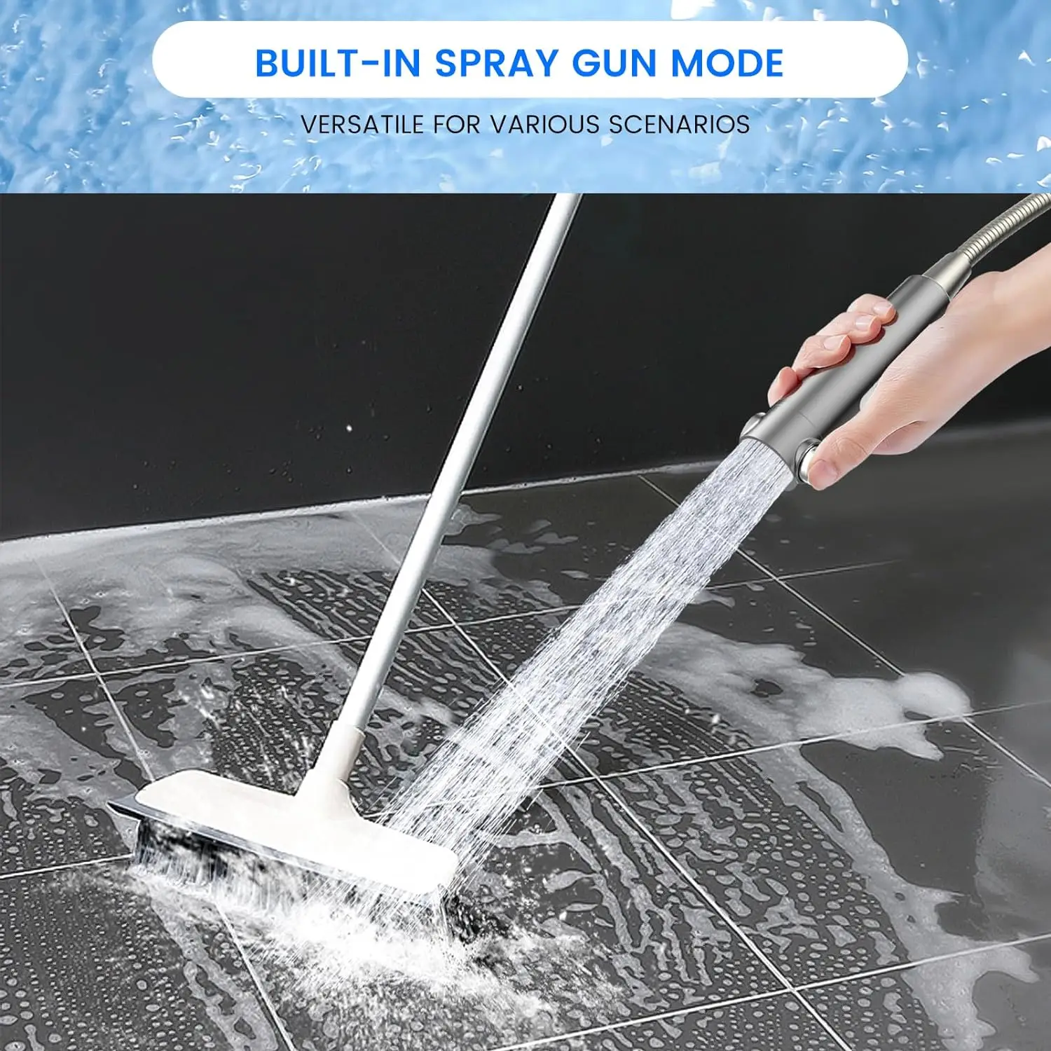 Filtered Shower Head with Handheld High Pressure Water Flow and Multiple Spray Modes with Wash with ON/OFF Switch for Pets Bath