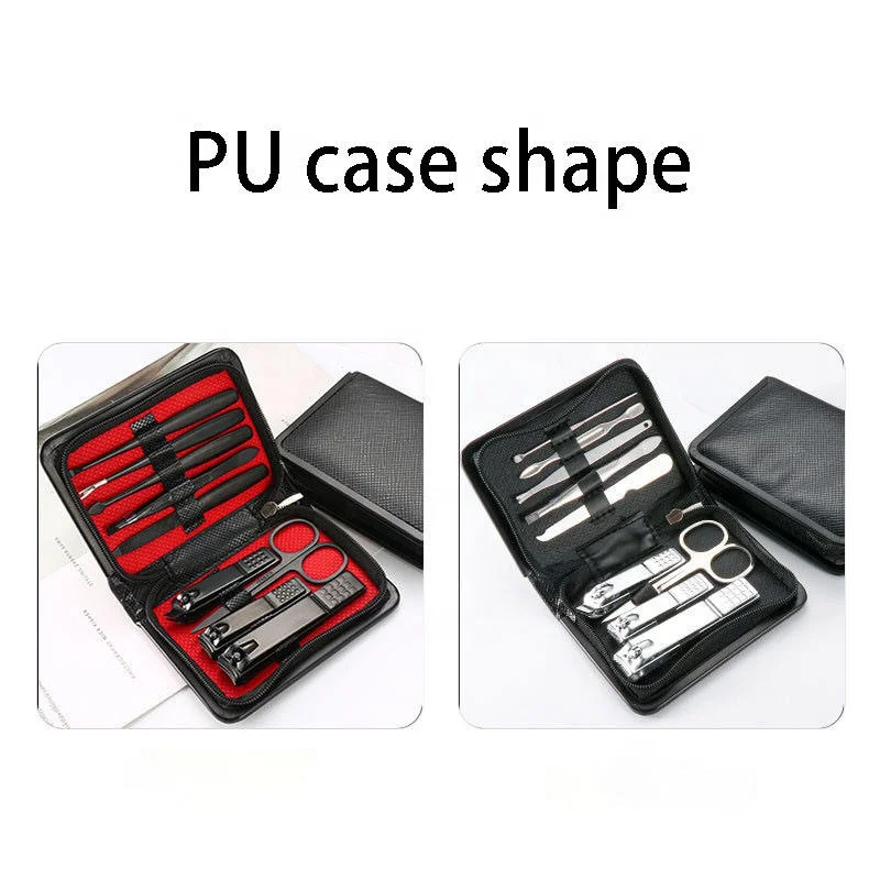 Manicure Set Professional Nail Clippers Kit Pedicure Care Tools- 9 pcs Stainless Steel Women Manicure & Pedicure Set