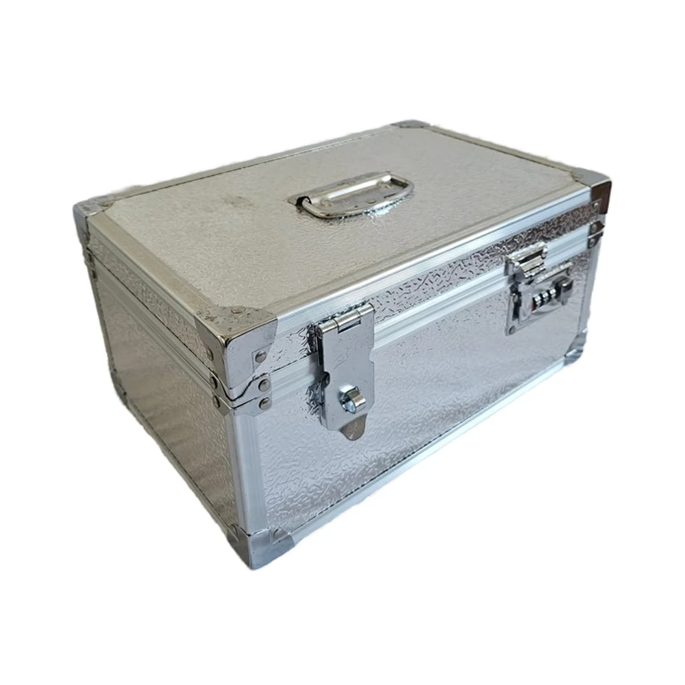New Design Double Lock Security Storage Customizable Model Storage Silver Security Box with OEM Support