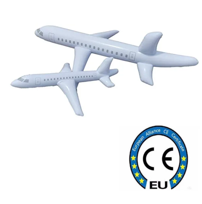 White Large Inflatable Airplane Float Blow Up Airplane Balloon for Outdoor Party Favors Various Ways of Playing