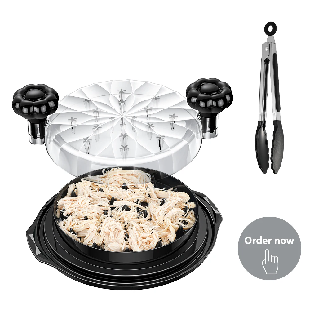 Kitchen Shredder 9.84 Inch BBQ Tools BPA Free Manual Meat Grinder Hand Vegetable Salad Chopper Large Chicken Shredder Tool Twist