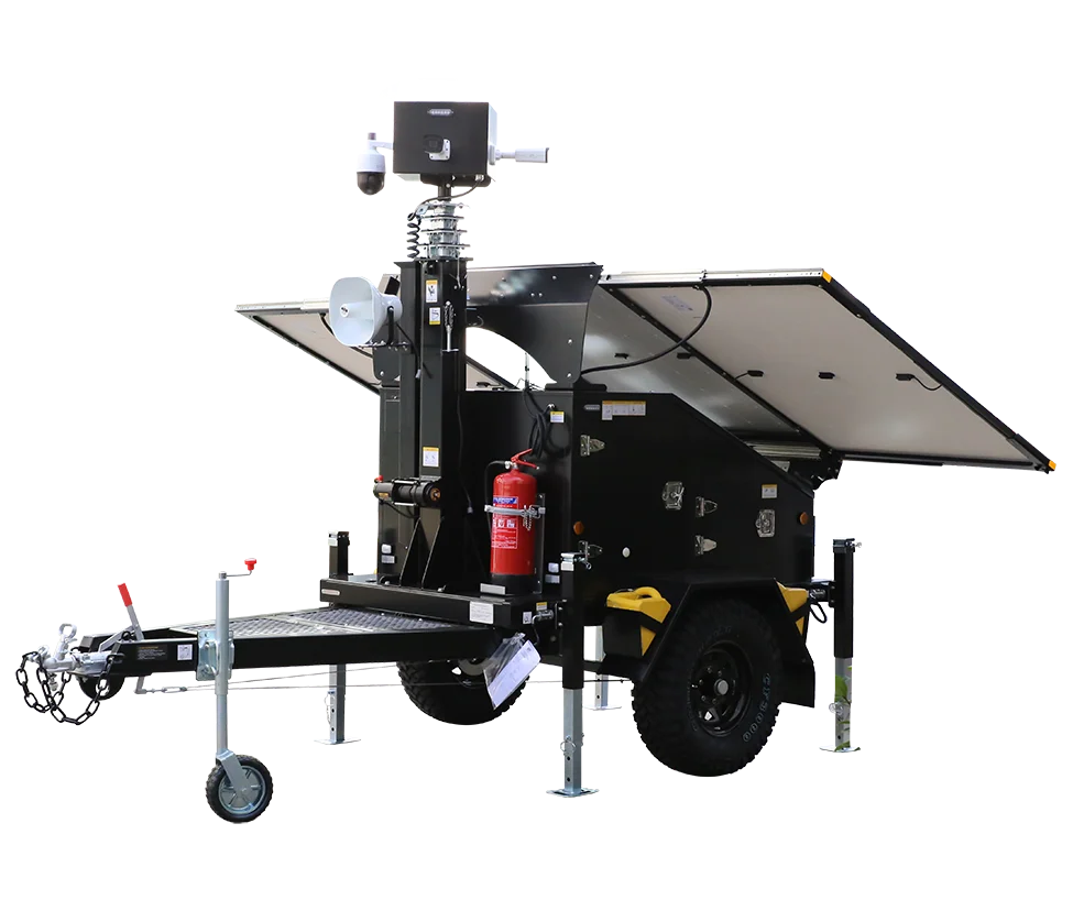 Mobile Surveillance Trailer Solar Power Trailer for Sites