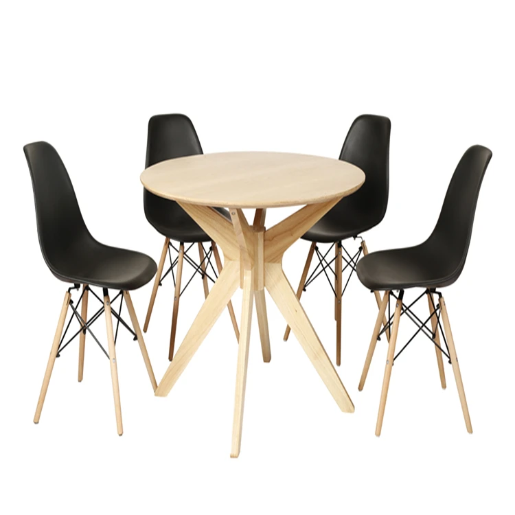 Nordic style dining table set dining room furniture multiple color  plastic dining chair